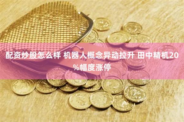配资炒股怎么样 机器人概念异动拉升 田中精机20%幅度涨停