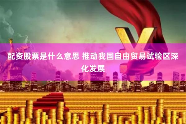 配资股票是什么意思 推动我国自由贸易试验区深化发展
