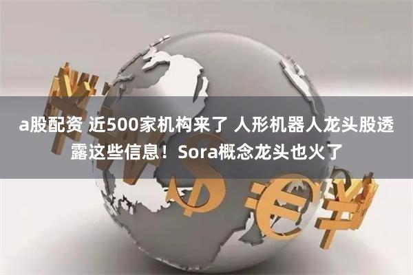 a股配资 近500家机构来了 人形机器人龙头股透露这些信息！Sora概念龙头也火了