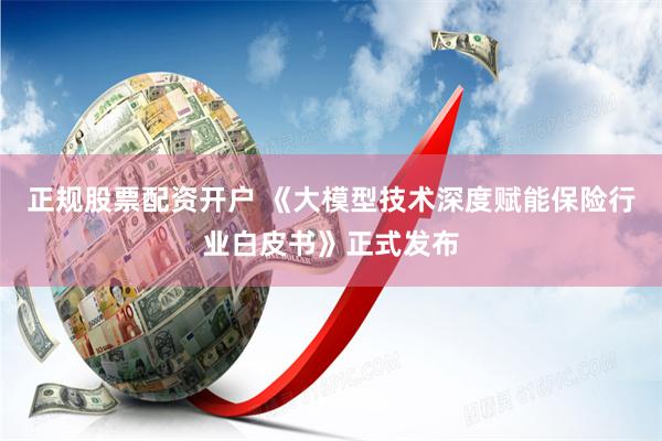 正规股票配资开户 《大模型技术深度赋能保险行业白皮书》正式发布